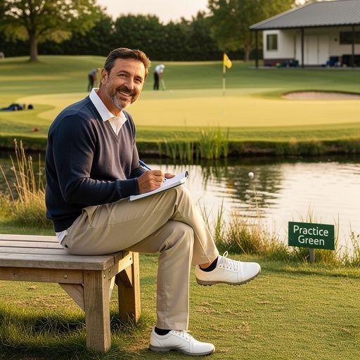 Csoportos golfedzés a szabadban, ahol a diákok együtt tanulnak.